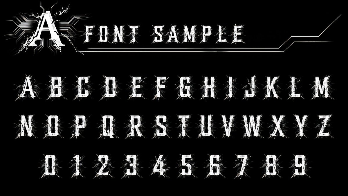 Alphanumeric font catalog prompt - AI 生成效果图