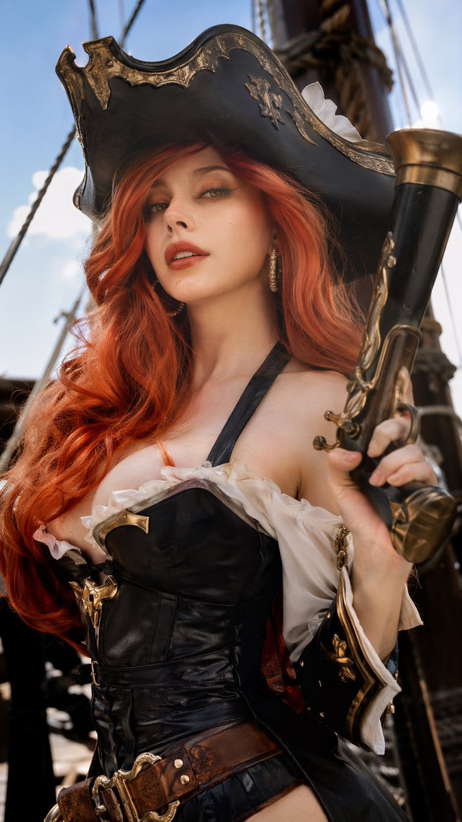 写实海盗 Cosplay 肖像 - AI 生成效果图