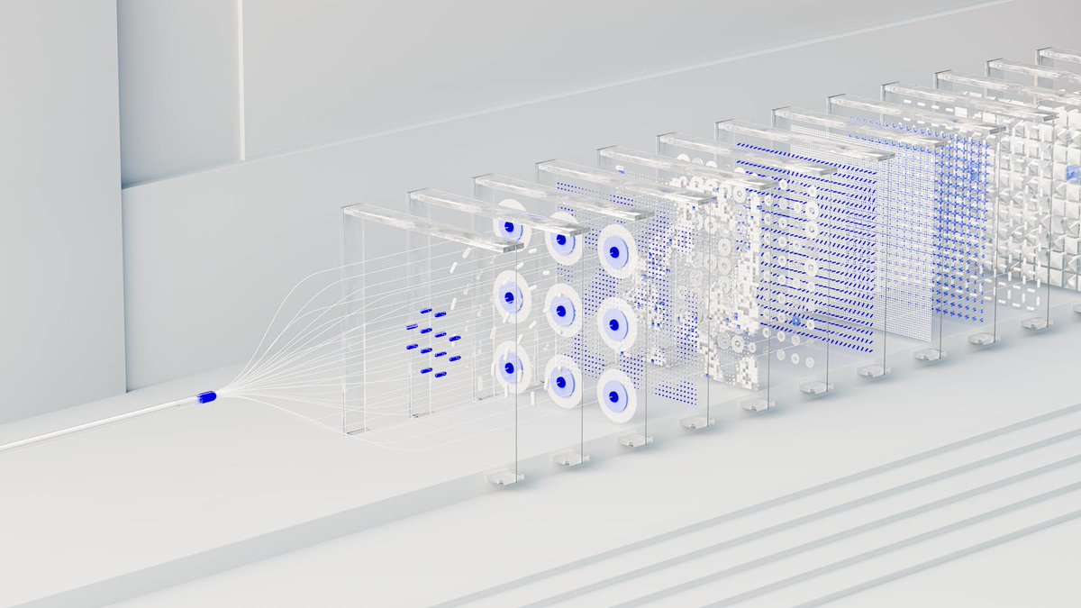 3D 抽象数据流水线可视化 - AI 生成效果图