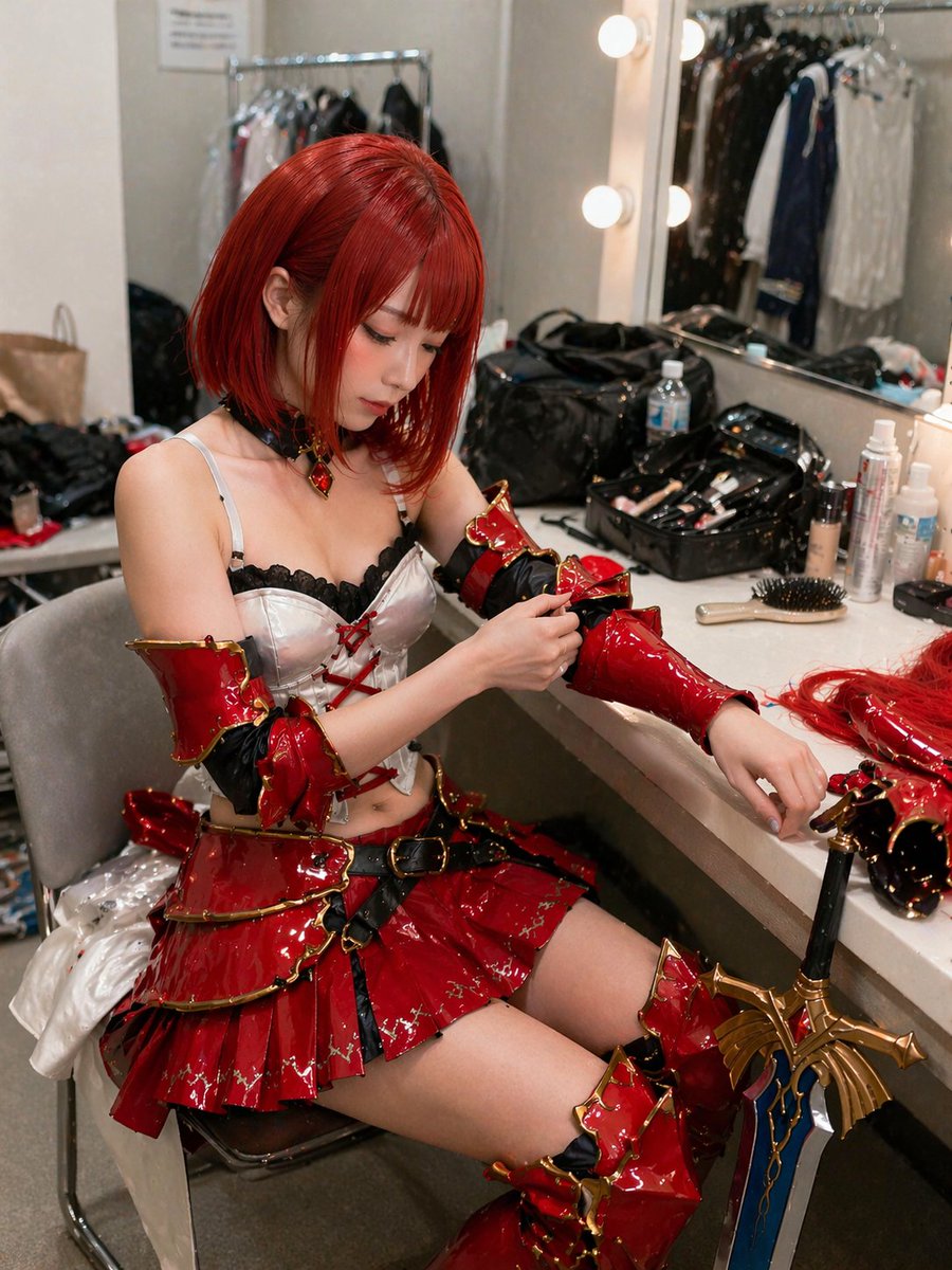 后台 Cosplayer 肖像 - AI 生成效果图